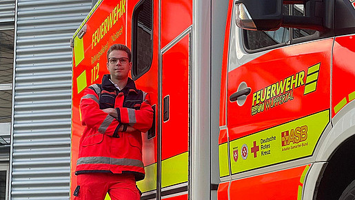 Chef auf dem Rettungswagen